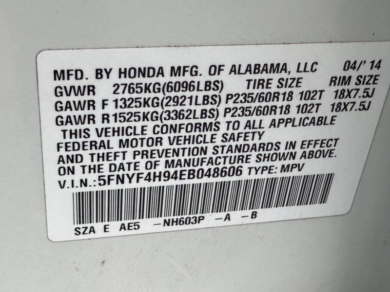 2014 Honda Pilot Touring