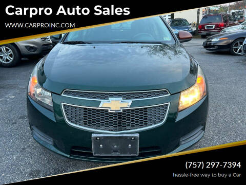 2014 Chevrolet Cruze for sale at Carpro Auto Sales in Chesapeake VA