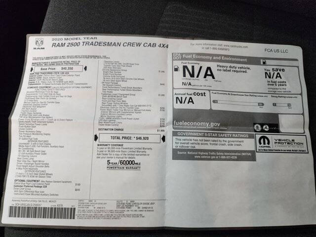2020 RAM 2500 Tradesman
