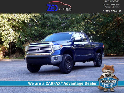 2014 Toyota Tundra for sale at Zed Motors in Raleigh NC