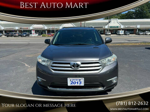2013 Toyota Highlander for sale at Best Auto Mart in Weymouth MA