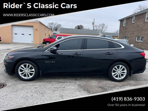 2018 Chevrolet Malibu for sale at Rider`s Classic Cars in Millbury OH