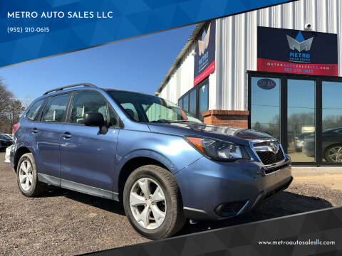 2015 Subaru Forester for sale at METRO AUTO SALES LLC in Lino Lakes MN