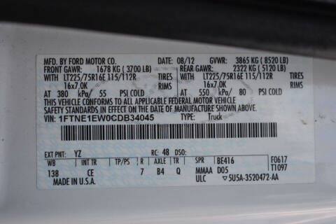 2012 Ford E-Series E-150