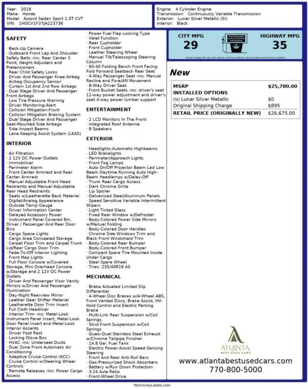 2018 Honda Accord Sport