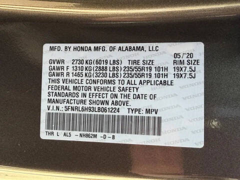 2020 Honda Odyssey Elite