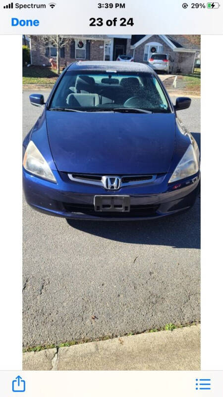 2003 Honda Accord for sale at ZZZZ & Me Inc in Charlotte NC