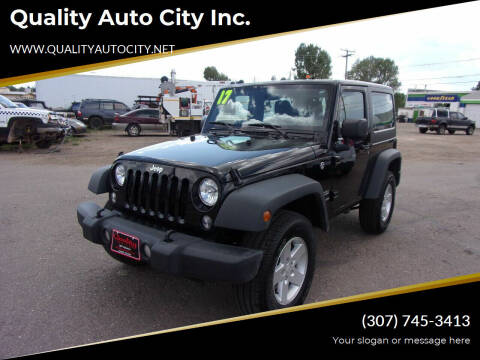 2017 Jeep Wrangler for sale at Quality Auto City Inc. in Laramie WY
