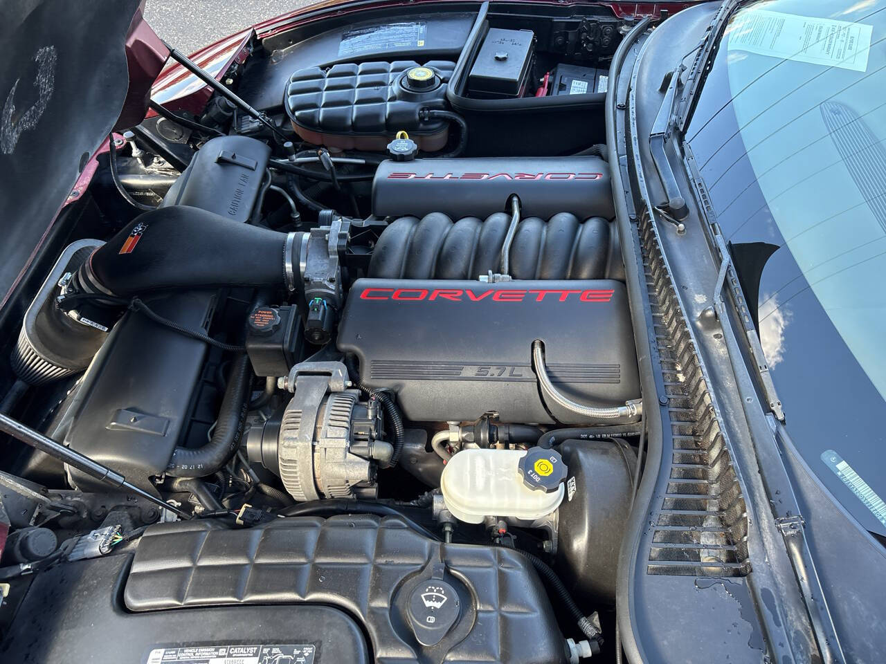 Red 2003 Chevrolet Corvette Base Convertible 2dr Convertible 23
