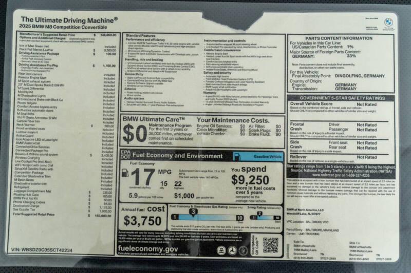 2025 BMW M8 Competition