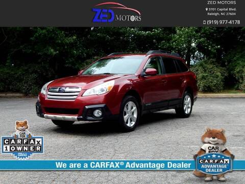 2014 Subaru Outback for sale at Zed Motors in Raleigh NC