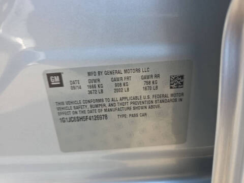 2015 Chevrolet Sonic LT Auto