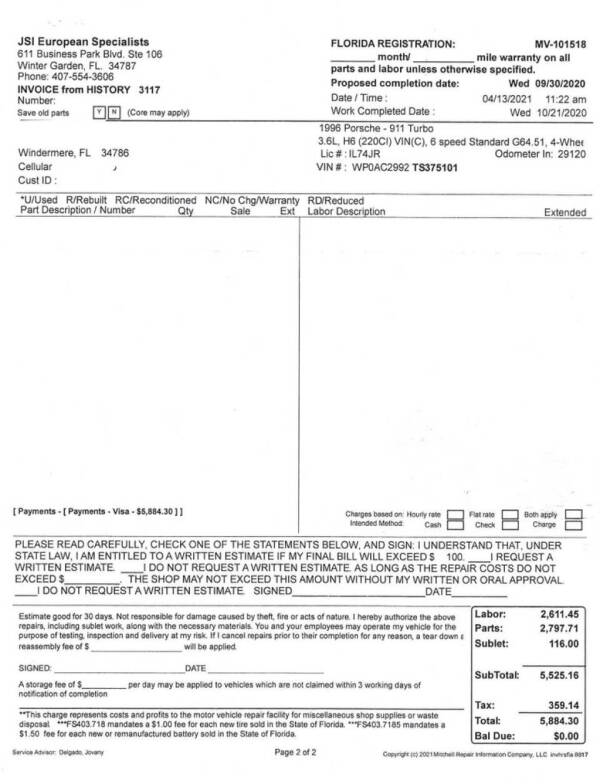 1996 Porsche 911 Turbo
