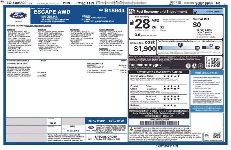 2025 Ford Escape ST-Line
