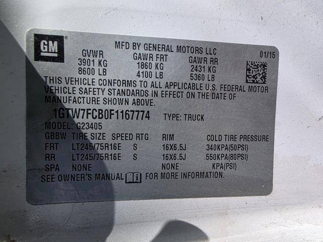 2015 GMC Savana 2500
