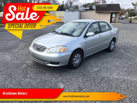 2004 Toyota Corolla for sale at Bricktown Motors in Brick NJ