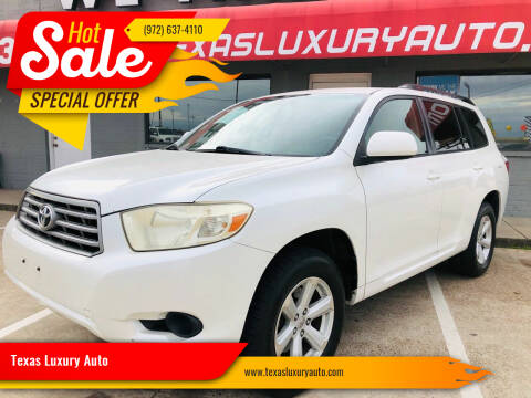 2008 Toyota Highlander for sale at Texas Luxury Auto in Cedar Hill TX