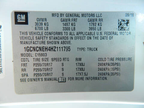 2017 Chevrolet Silverado 1500