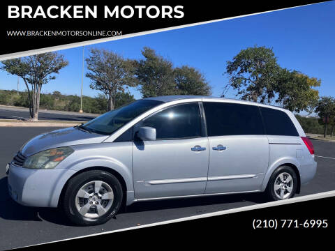 2007 Nissan Quest for sale at BRACKEN MOTORS in San Antonio TX