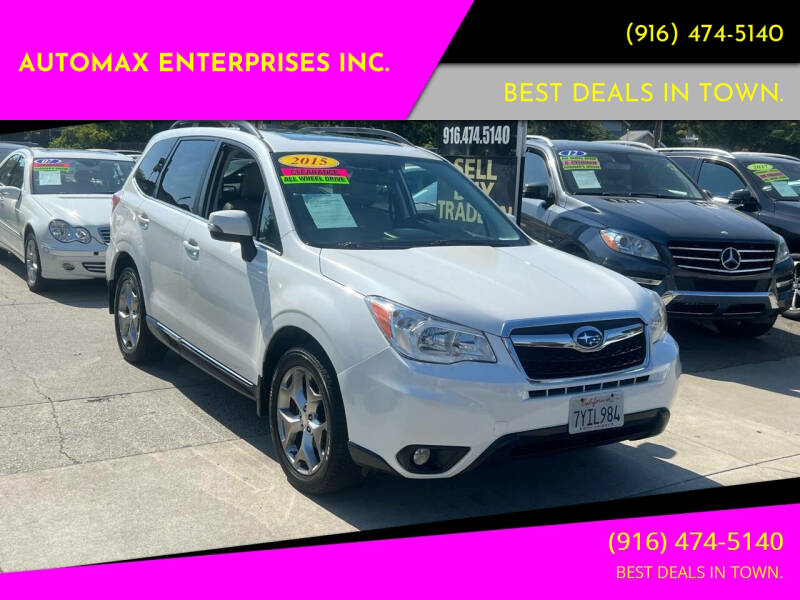 2015 Subaru Forester for sale at AUTOMAX ENTERPRISES INC. in Roseville CA