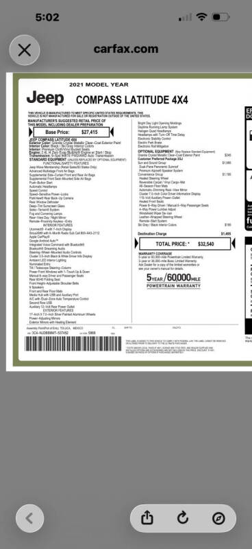 2021 Jeep Compass Latitude