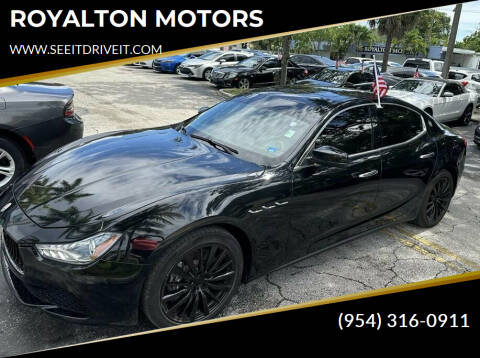 2017 Maserati Ghibli for sale at ROYALTON MOTORS in Plantation FL