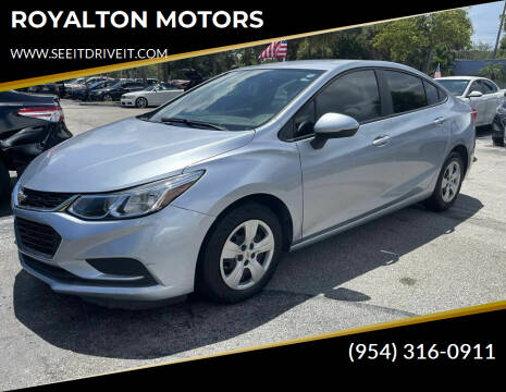 2018 Chevrolet Cruze for sale at ROYALTON MOTORS in Plantation FL