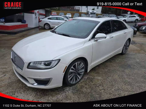 2019 Lincoln MKZ Hybrid for sale at CRAIGE MOTOR CO in Durham NC