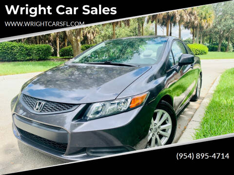 2012 Honda Civic for sale at Wright Car Sales in Lake Worth FL