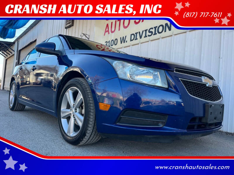 2013 Chevrolet Cruze for sale at CRANSH AUTO SALES, INC in Arlington TX