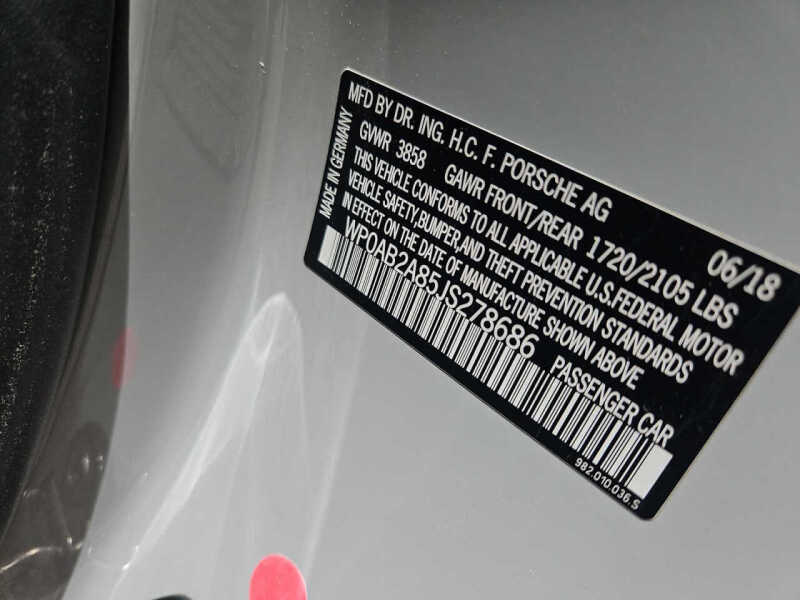 2018 Porsche 718 Cayman GTS