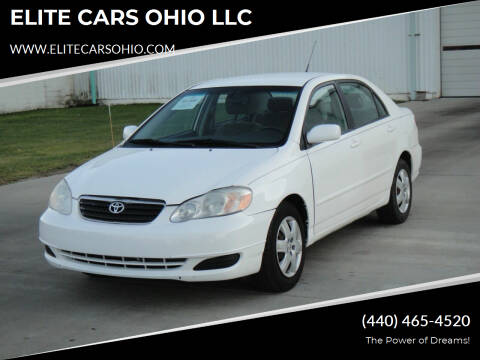 2008 Toyota Corolla for sale at ELITE CARS OHIO LLC in Solon OH