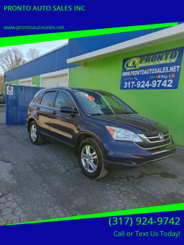 2010 Honda CR-V for sale at PRONTO AUTO SALES INC in Indianapolis IN