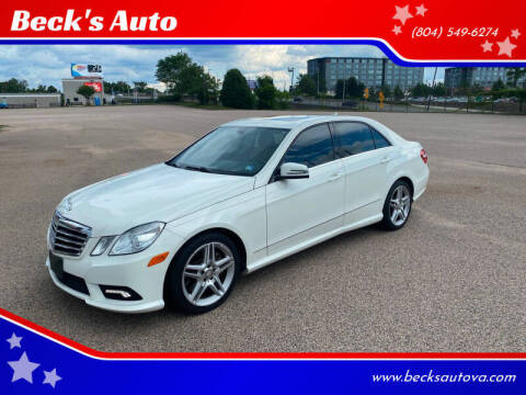 2011 Mercedes-Benz E-Class for sale at Beck's Auto in Chesterfield VA