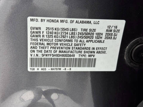 2017 Honda Pilot Touring