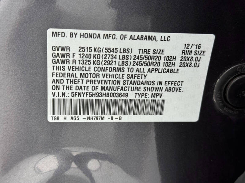 2017 Honda Pilot Touring