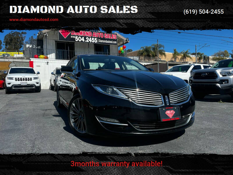 2016 Lincoln MKZ for sale at DIAMOND AUTO SALES in El Cajon CA
