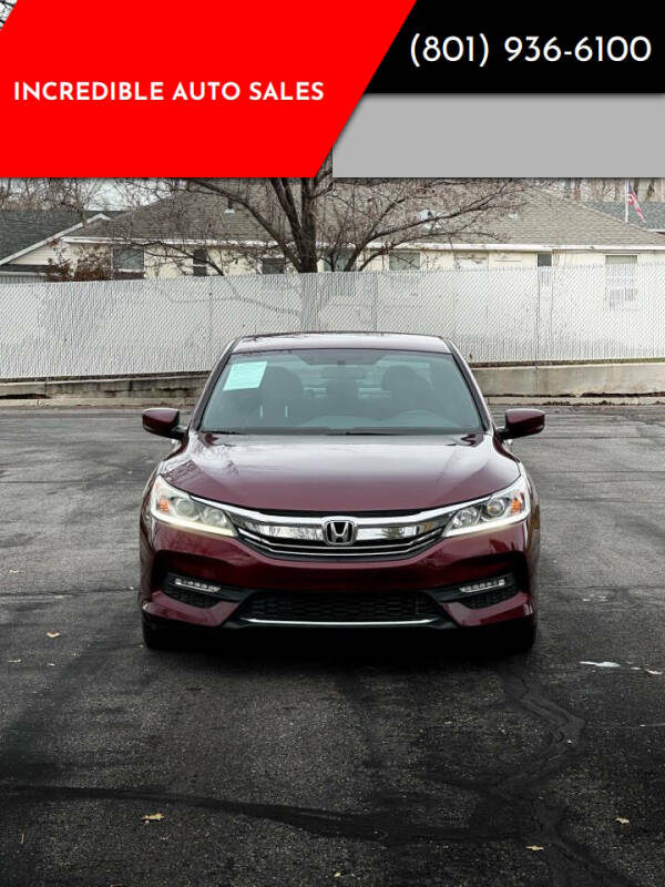 2016 Honda Accord for sale at INCREDIBLE AUTO SALES in Bountiful UT