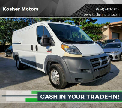 2017 RAM ProMaster for sale at Kosher Motors in Hollywood FL