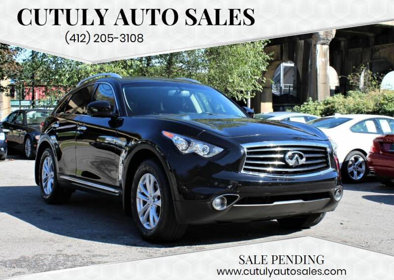 2013 Infiniti FX37 for sale at Cutuly Auto Sales in Pittsburgh PA