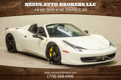 ferrari 458 white convertible