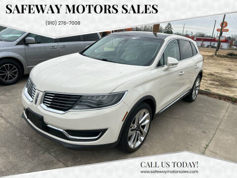 2016 Lincoln MKX for sale at Safeway Motors Sales in Laurinburg NC