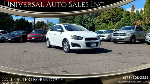 2015 Chevrolet Sonic for sale at Universal Auto Sales in Salem OR