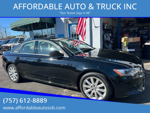 2014 Audi A6 for sale at AFFORDABLE AUTO & TRUCK INC in Virginia Beach VA