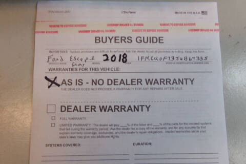 2018 Ford Escape S