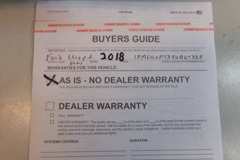 2018 Ford Escape S