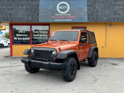 2010 Jeep Wrangler for sale at Exclusive Motors in Omaha NE