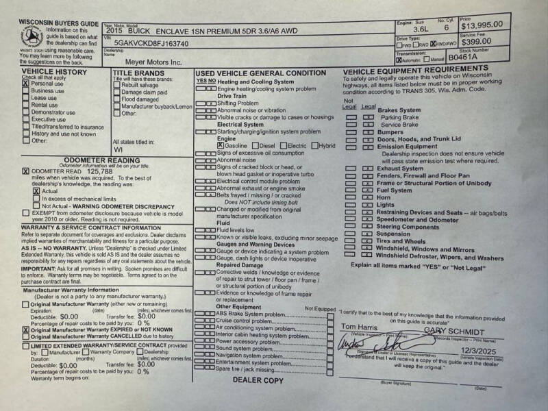 2015 Buick Enclave Premium