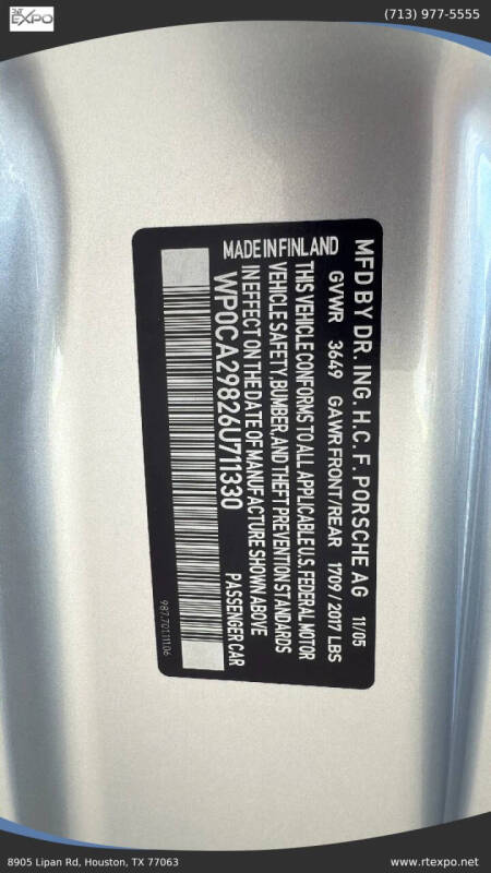 2006 Porsche Boxster