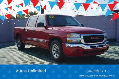 2007 GMC Sierra 1500 Classic for sale at Autos Unlimited in Las Vegas NV